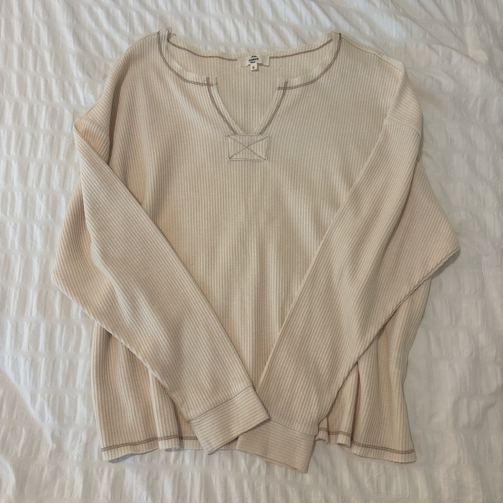 Entro Cream Long Sleeve Top